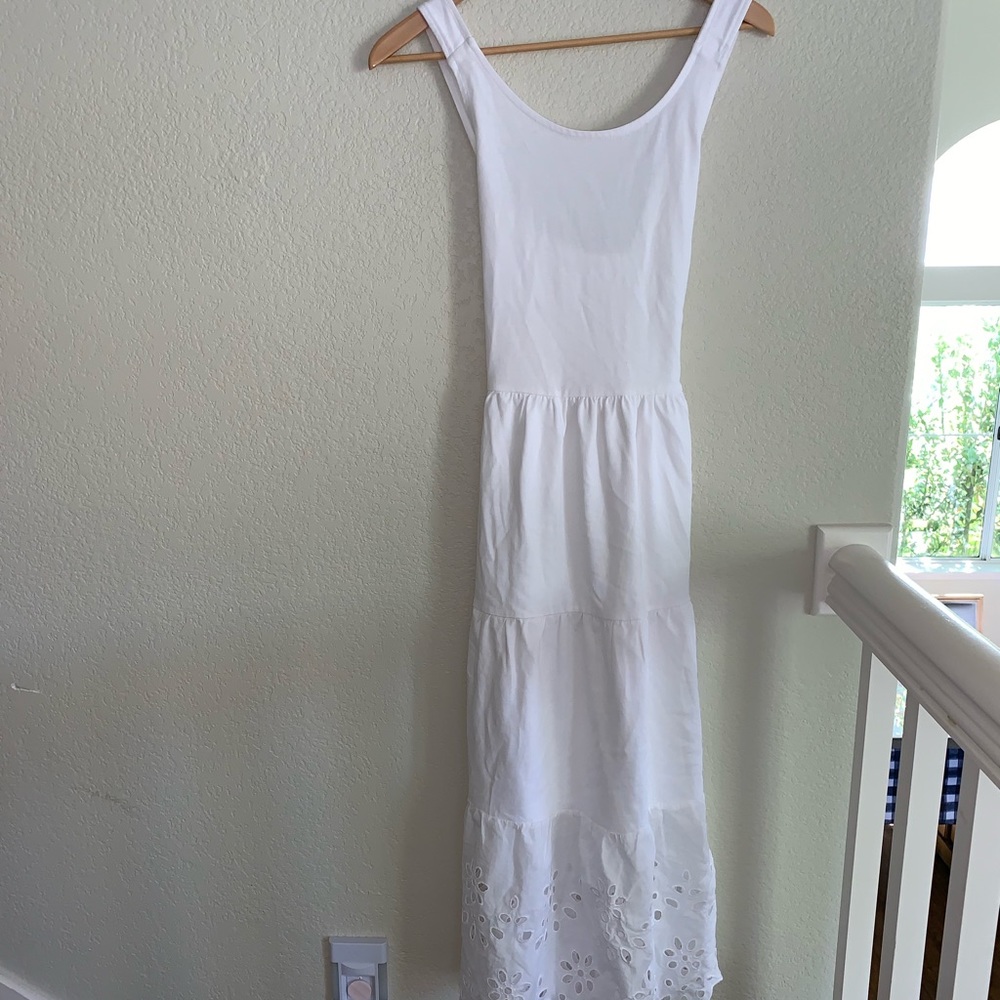 J Crew never worn white cross back sundress.